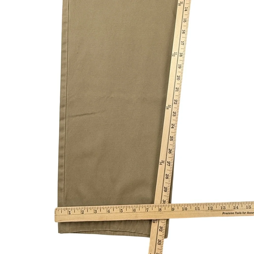 Banana Republic Gavin Chinos Khaki Tan Straight Leg Cotton Pants Mens 35x34